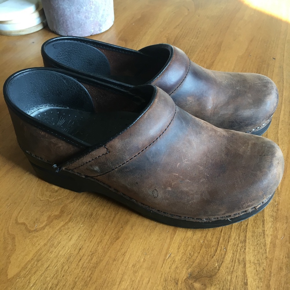 Dansko Brown Leather Clogs Size 8 Nurse